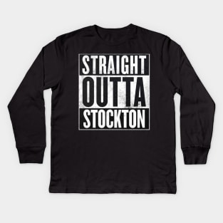 Nate Diaz - Straight Outta Stockton Kids Long Sleeve T-Shirt